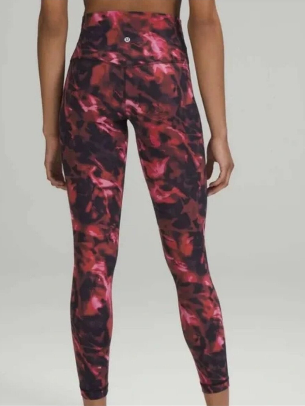 Lululemon Athletica Pink & Black Tie-Dye Performance Leggings